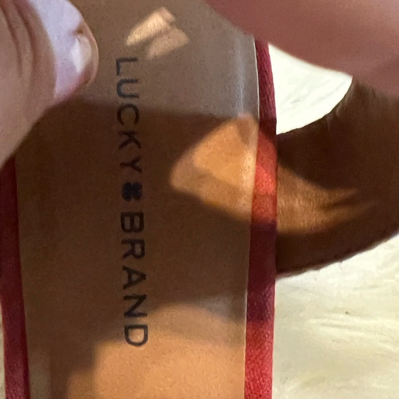 Lucky Brand Red and Tan Women's Sandals - Picture 6 of 7